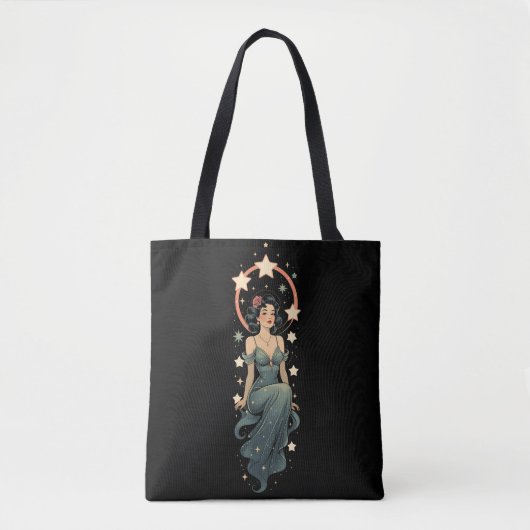 VINTAGE VROUW TOTE BAG (Voorkant)