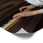 Vintage vrouwelijke pianist poster (Hoek)