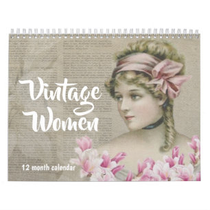 Vintage Vrouwen 2027 Kunst Kalender
