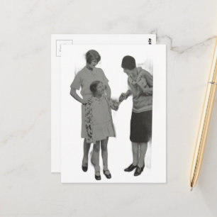 Vintage vrouwen en een meisje briefkaart