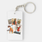 "Vintage vrouwen en wielen" Sleutelhanger (achterkant)