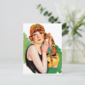 Vintage vrouwen in de kinderschoenen briefkaart (Staand voorkant)