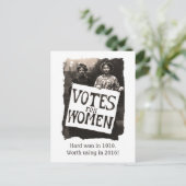 Vintage vrouwen Stemming Briefkaart 2016 (Staand voorkant)