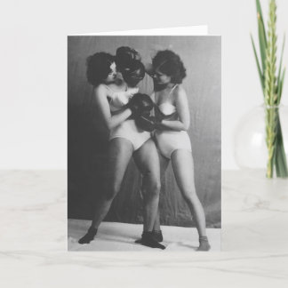 Vintage vrouwen verontschuldigen zich kaart