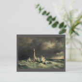 Vintage, vuurtoren briefkaart (Staand voorkant)