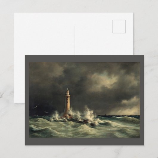 Vintage, vuurtoren briefkaart (Voorkant / Achterkant)