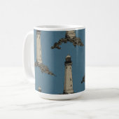 Vintage vuurtorenpatroon koffiemok (Voorkant links)