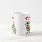 Vintage wacht op kerstman koffiemok (Center)