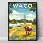 Vintage Waco Texas Poster