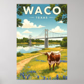 Vintage Waco Texas Poster (Voorkant)