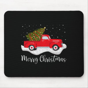 Vintage Wagon Christmas Tree on Car Xmas red Truc Muismat