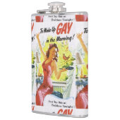 Vintage "wakker worden als homo" heupfles (Links)