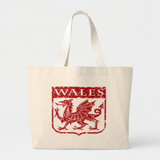Vintage Wales Grote Tote Bag (Voorkant)