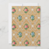 Vintage Wallpaper Pattern Fashion Designer Party Kaart (Achterkant)