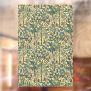 Vintage Walter Crane Ara- en citrusvruchtkunst Raamsticker