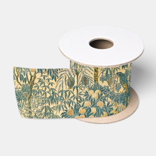 Vintage Walter Crane Ara- en citrusvruchtkunst Satijnen Lint