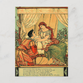 Vintage Walter Crane Sleeping Beauty Fairy Tale Briefkaart