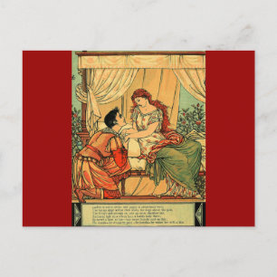 Vintage Walter Crane Sleeping Beauty Fairy Tale Briefkaart