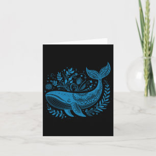 Vintage Walvis Bloem 90s Mariene Biologie Dier Wet Kaart