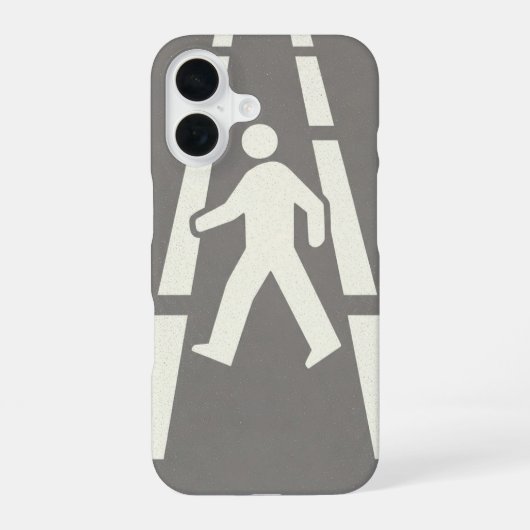 Vintage Wandelpad Markering iPhone 16 Hoesje (Achterkant)