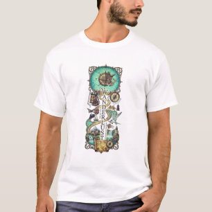 Vintage Wanderlust Kompas Avontuur Grafisch T-shirt