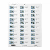 Vintage Warbird Vlucht Militaire Vliegkunst Etiket (Full Sheet)