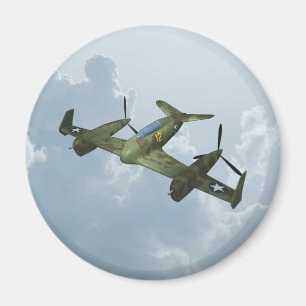 Vintage Warbird Vlucht Militaire Vliegkunst Magneet