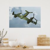 Vintage Warbird-vlucht Militaire Vliegkunst Poster (Keuken)