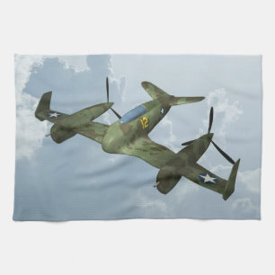 Vintage Warbird Vlucht Militaire Vliegkunst Theedoek