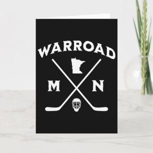 Vintage Warroad Minnesota ijshockey  Kaart