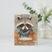 Vintage Wasbeer Collage Briefkaart (Staand voorkant)