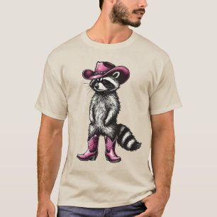 Vintage Wasbeer Cowboy Cowgirl Afvalpanda Western T-shirt