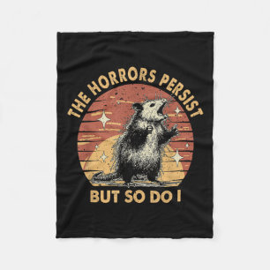 Vintage Wasbeer De Horrors Houden Aan Maar Ik Ook Fleece Deken