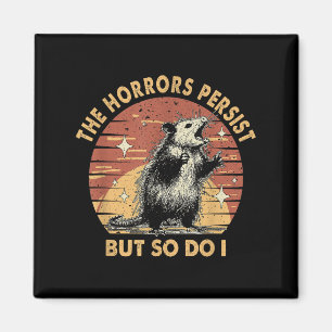 Vintage Wasbeer De Horrors Houden Aan Maar Ik Ook  Magneet