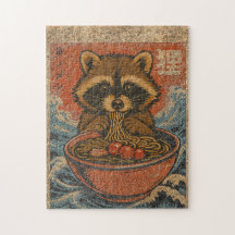 Vintage wasbeer die ramen eet Japanse kunst
