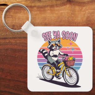 Vintage Wasbeer Fietstochten Tot Ziens Binnenkort Sleutelhanger