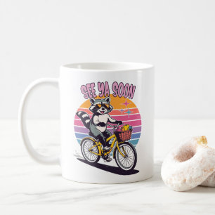 Vintage Wasbeer Fietstochten Tot Ziens Retro Zonso Koffiemok
