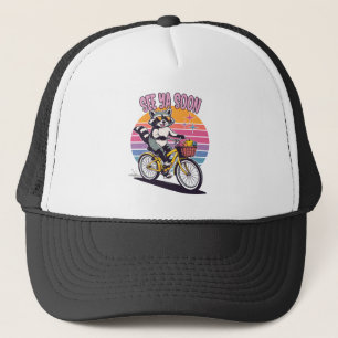 Vintage Wasbeer Fietstochten Tot Ziens Retro Zonso Trucker Pet