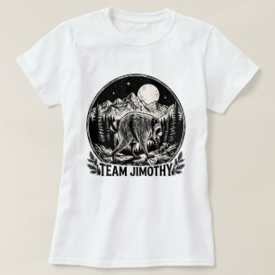 Vintage Wasbeer Natuur T-shirt Team Jimothy Grafis