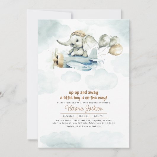 Vintage-wasemspeelgoed Baby shower Kaart (Voorkant)