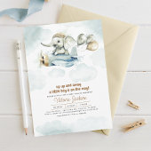 Vintage-wasemspeelgoed Baby shower Kaart