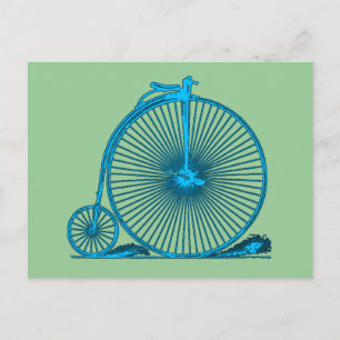 Vintage wasfietsenillustratieproducten kool briefkaart