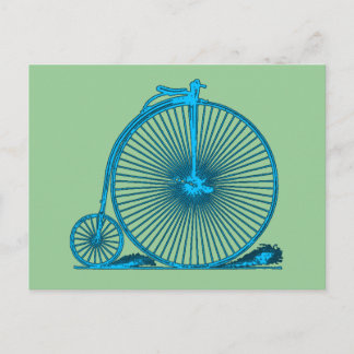 Vintage wasfietsenillustratieproducten kool briefkaart