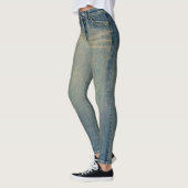 Vintage Wash Jeans All-Over Printed Leggings (Links)