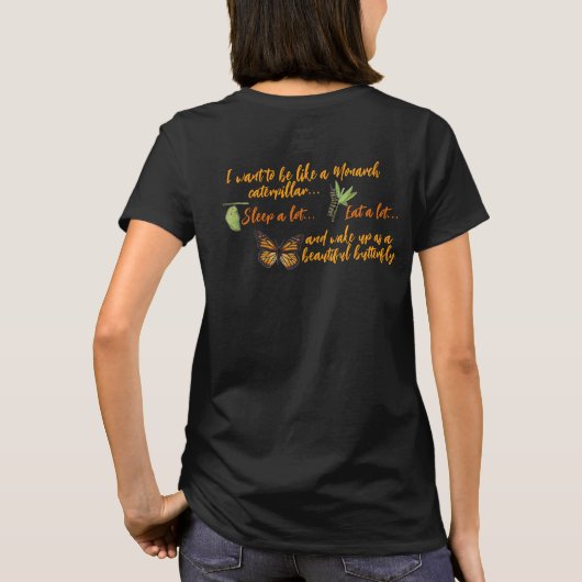 Vintage Wash Monarch vlinder T-shirt (Achterkant)