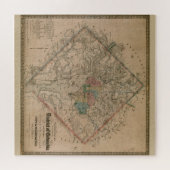 Vintage Washington DC Civil War Defenses Map 1864 Legpuzzel (Horizontaal)