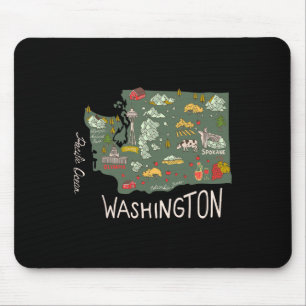Vintage Washington Evergreen State Seattle Pacific Muismat