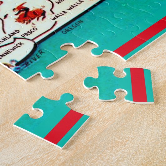 Vintage Washington Map Legpuzzel (Zijkant)