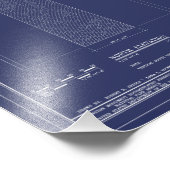 Vintage Washington Monument Blueprints Poster (Hoek)