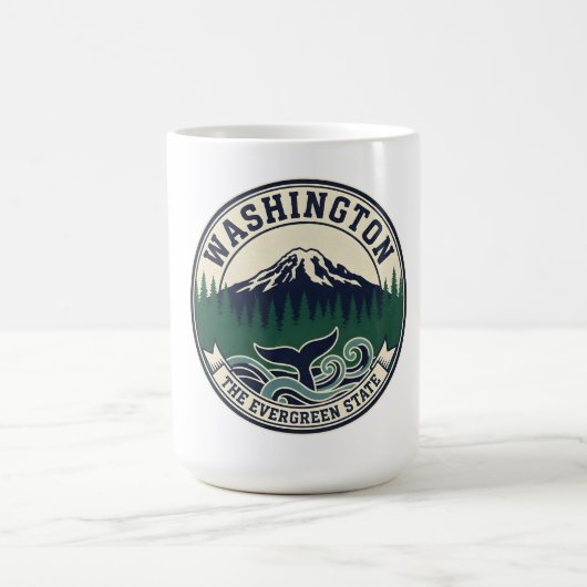 Vintage Washington State embleem  Koffiemok (Center)